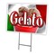 Signmission Gelato Yard Sign & Stake outdoor plastic coroplast window, C-1216-DS-Gelato C-1216-DS-Gelato - alternate 1